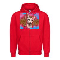 Red Western Sphynx Cat Zipper Hoodie - LillyAllenDesigns