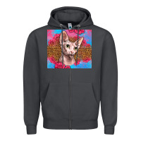 Smoke Western Sphynx Cat Zipper Hoodie - LillyAllenDesigns