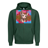 Sports Green Western Sphynx Cat Zipper Hoodie - LillyAllenDesigns