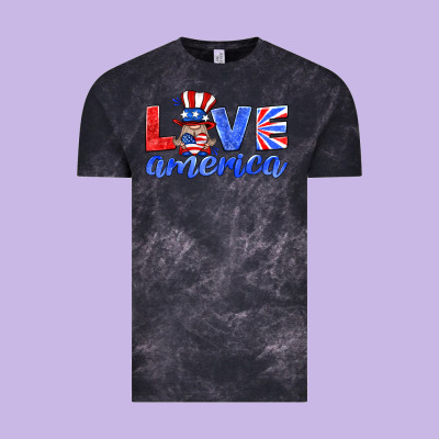 Love America Gnome Vintage Tee Designed By Hra Design Shop