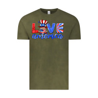 Vintage Olive love america gnome Vintage Tee - HRA Design Shop