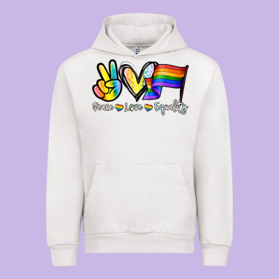 Peace Love Equality Urban Hoodie Designed By Nancycooperartshop