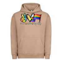 Pigment Burro Peace love equality Urban Hoodie - NancyCooperArtShop