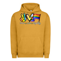 Pigment Peanut Butter Peace love equality Urban Hoodie - NancyCooperArtShop