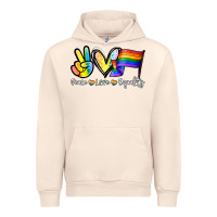Sandshell Peace love equality Urban Hoodie - NancyCooperArtShop