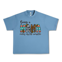 Pebble Blue being mama makes my life complate Urban Heavy Tee - CowhideDigitalArt