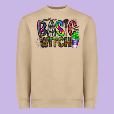 Basic Witch Heavyweight Sweatshirt Designed By Cowhidedigitalart