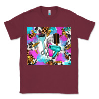 Burgundy hair stylist Classic Tee - AdoDesignShop