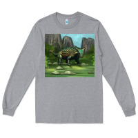 Heather Grey ankylosaurus tumbler Long Sleeve Tee - Artiststas