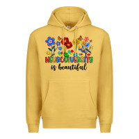 Antique Gold neurodiversity is beautiful Premium Hoodie - Artiststas
