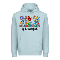 Blue Mist neurodiversity is beautiful Premium Hoodie - Artiststas