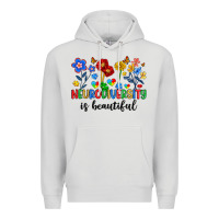 Dove Grey neurodiversity is beautiful Premium Hoodie - Artiststas