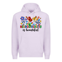 Lilac neurodiversity is beautiful Premium Hoodie - Artiststas