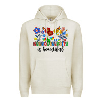 Oatmeal Heather neurodiversity is beautiful Premium Hoodie - Artiststas
