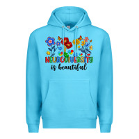 Ocean Blue neurodiversity is beautiful Premium Hoodie - Artiststas