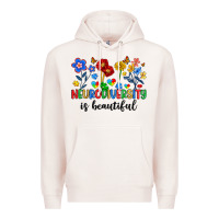 Pale Pink neurodiversity is beautiful Premium Hoodie - Artiststas