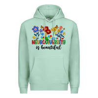 Seafoam neurodiversity is beautiful Premium Hoodie - Artiststas