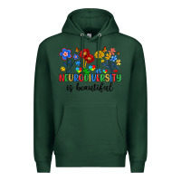 Sports Green neurodiversity is beautiful Premium Hoodie - Artiststas