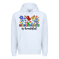 White neurodiversity is beautiful Premium Hoodie - Artiststas
