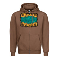 Chestnut sunflower background Zipper Hoodie - BarkalooDesign