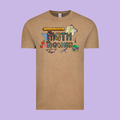 Math Teacher Vintage Tee Designed By Cowhidedigitalart