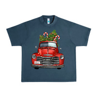 Midnight Navy christmas trees truck Urban Heavy Tee - FaDigitalArtStudio