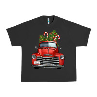 Pigment Black christmas trees truck Urban Heavy Tee - FaDigitalArtStudio