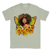 Matcha butterfly afro woman juneteenth Classic Tee - AdoDesignShop