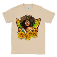 Mushroom butterfly afro woman juneteenth Classic Tee - AdoDesignShop