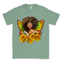 Sage butterfly afro woman juneteenth Classic Tee - AdoDesignShop