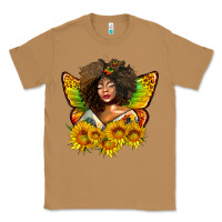 Toasted Coconut butterfly afro woman juneteenth Classic Tee - AdoDesignShop
