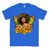 True Royal butterfly afro woman juneteenth Classic Tee - AdoDesignShop