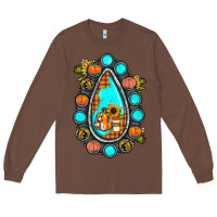 Chestnut gemstone pumpkin fall Long Sleeve Tee - JahusDesignShop