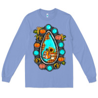 Colony Blue gemstone pumpkin fall Long Sleeve Tee - JahusDesignShop