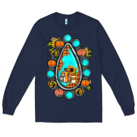 Navy gemstone pumpkin fall Long Sleeve Tee - JahusDesignShop