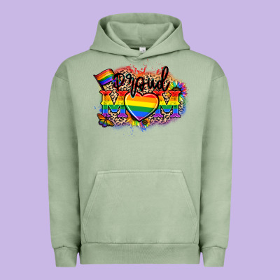 Proud Mom Leopard Urban Hoodie Designed By Nancycooperartshop