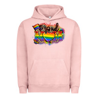 Pigment Salmon Proud Mom leopard Urban Hoodie - NancyCooperArtShop