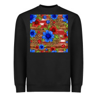 Black patriotic flowers seamless pattern Heavyweight Sweatshirt - HRA Design Shop