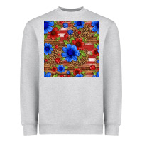 Heather Grey patriotic flowers seamless pattern Heavyweight Sweatshirt - HRA Design Shop