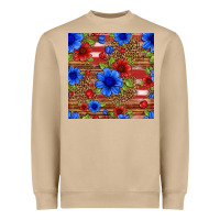 Mushroom patriotic flowers seamless pattern Heavyweight Sweatshirt - HRA Design Shop