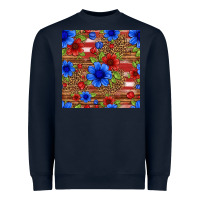 Navy patriotic flowers seamless pattern Heavyweight Sweatshirt - HRA Design Shop