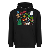 Black nurse christmas Heavyweight Hoodie - MaliasSmallBusiness