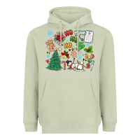 Matcha nurse christmas Heavyweight Hoodie - MaliasSmallBusiness