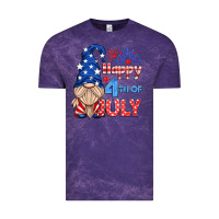 Cloud Purple happy 4th of july gnome Vintage Tee - HRA Design Shop