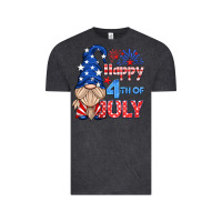 Vintage Black happy 4th of july gnome Vintage Tee - HRA Design Shop