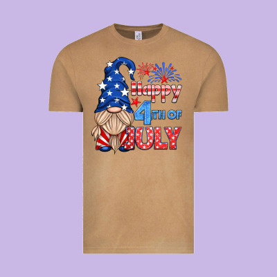 Happy 4th Of July Gnome Vintage Tee Designed By Hra Design Shop
