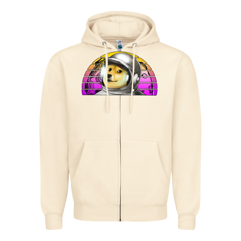 Dogecoin To The Mars Zipper Hoodie by Jasminsmagicworld | Teevron