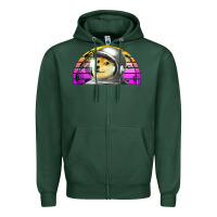 Sports Green dogecoin to the mars Zipper Hoodie - Jasminsmagicworld