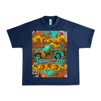 Navy farm life and truck air freshener Urban Heavy Tee - HRA Design Shop