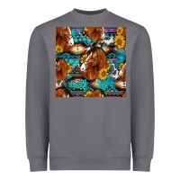 Storm sunflower horses seamless pattern Heavyweight Sweatshirt - HRA Design Shop